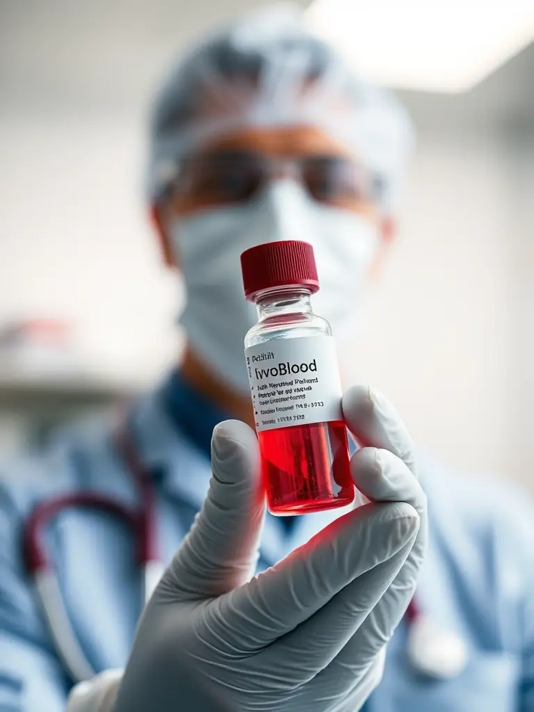 A visual representation of VivoBlood's stability and pathogen-free nature, emphasizing its safety and reliability in emergency situations.